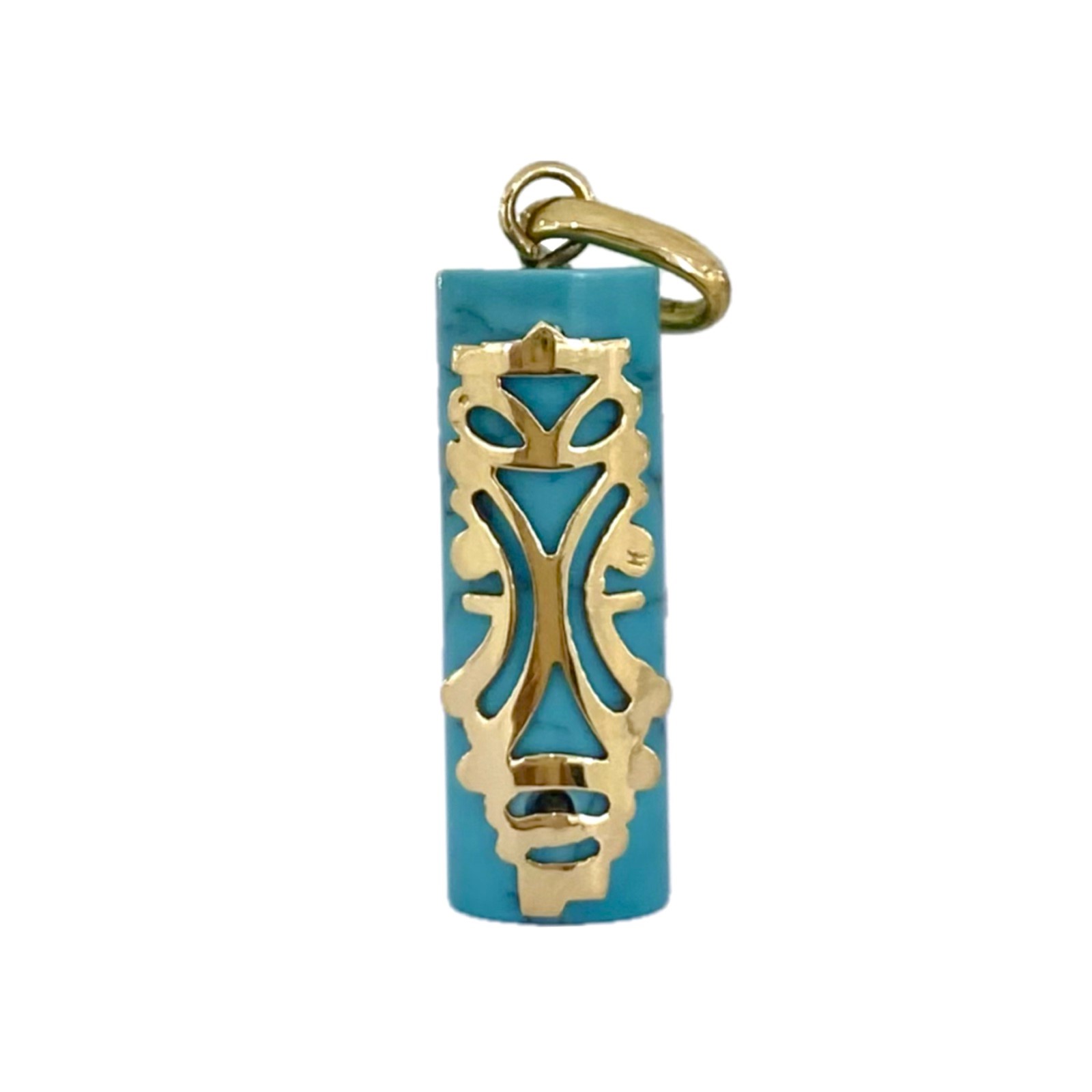 Ponahre turquoise gold pendant